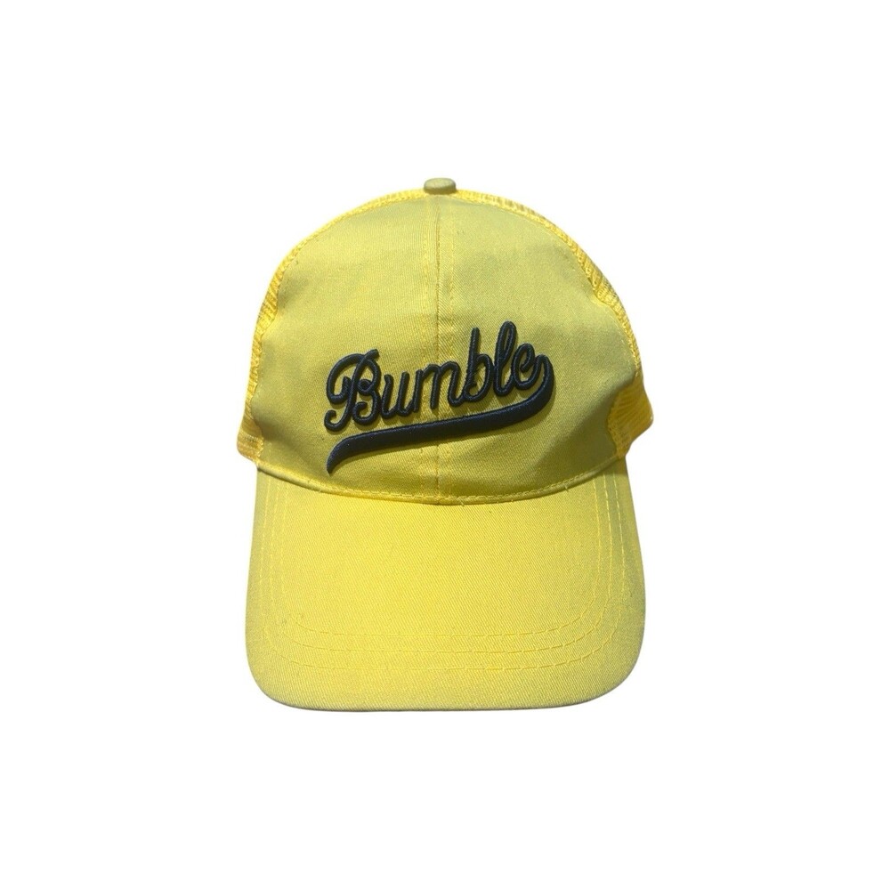 Bumble Dating Site Adult Yellow Snapback OSFA Trucker Hat